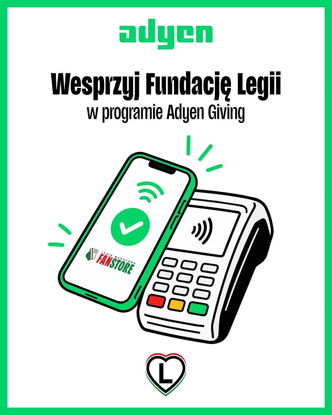 Fundacja Legii z nowym sposobem przyjmowania darowizn. Współpraca z Adyen